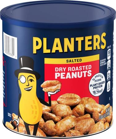 Planters Dry Roasted Peanuts 52 oz Canister & Almonds 3.25 lb Pack of 2 - Fresh & Crunchy Nut Mix - Buy Online on GoSupps.com