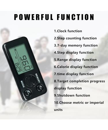 Delamiya Exact Pedometer - Simple 3D Step Counter for Men Women & Children | Clip-On Distance & Calorie Tracker Without App or Bluetooth - Buy Online on GoSupps.com