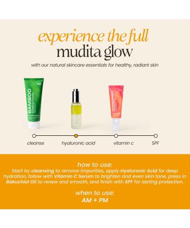 Mudita Earth Hyaluronic Acid Serum + Vitamin B5 for Face 1 fl oz | Dermatologist-Tested Blueberry & Papaya Glow Serum | Moisturizer Hydrating & Healthy-Aging Skincare for Acne Sensitive & Dry Skin - Buy Online on GoSupps.com