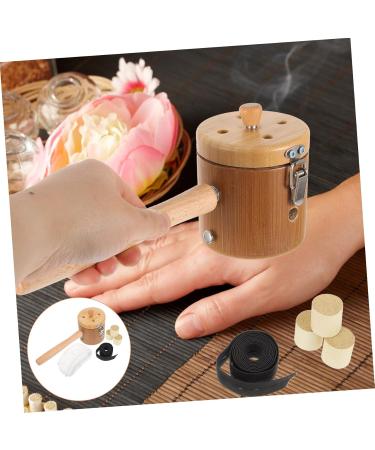 SEWOART Moxibustion Handheld Device Set - Wood & Metal Bracket Moxa Heat Tank Storage Box & Tools for Optimal Relief - Buy Online on GoSupps.com
