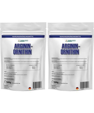 L-Arginine + L-Ornithine 80:20 Pure Powder - 500g | High-Potency Amino Acids for Energy & Recovery | Shop Internationally - Buy Online on GoSupps.com