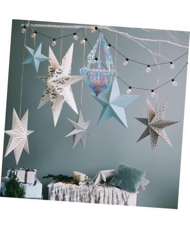 ABOOFAN 1pc Chandelier Household Decor Christmas Party Supplies Neon Color Scene Decor Hanging Accessories Silver 35x35x40cm - Buy Online on GoSupps.com