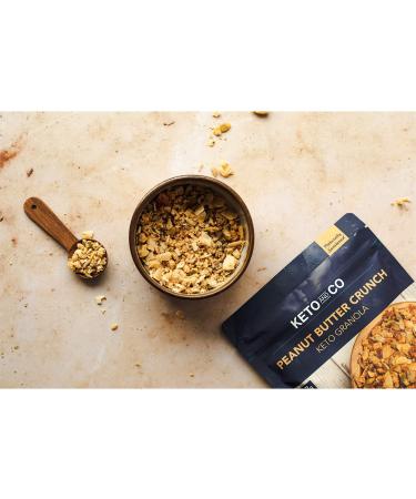 Keto Peanut Butter Crunch Granola by Keto and Co - 2.7g Net Carbs/Serving, Gluten Free, Diabetic Friendly, No Added Sugar - 10 Servings, 10 Ounce - Buy Online on GoSupps.com