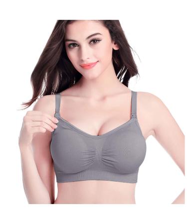 Women Sport BH Seamless without Br gel Push Up BH V Cross Soft Bustier Comfortable BH YOGA BH T-Shirts BH Ultrakom Forzable BH Padded Bralette Seamless Classic Bras for Women Sleep Bh Gray