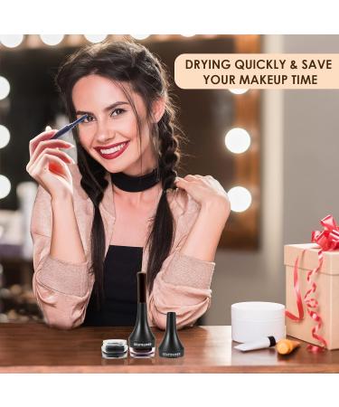 Waterproof Gel Eyeliner Set - Black & Brown | Durable Cream Formula with Brush | Quick Drying Eye Makeup - Buy Online on GoSupps.com