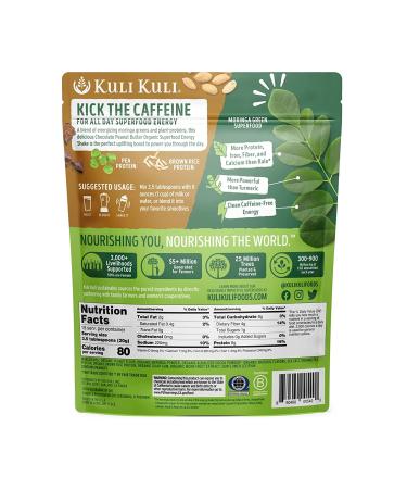 Kuli Kuli Moringa Green Smoothie - Chocolate Peanut Butter 10.7 oz | Superfood Snack - Buy Online on GoSupps.com