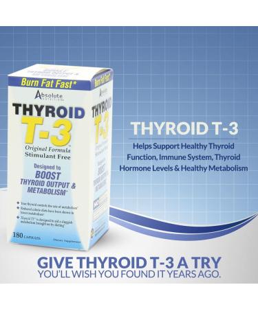 Absolute Nutrition Thyroid T-3 Radical Metabolic Booster - 180 Capsules for Enhanced Metabolism - Buy Online on GoSupps.com