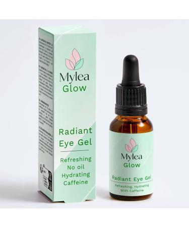  Mylea Glow Radiant Eye Gel Refreshing Eye Contour Gel with 1% Caffeine Oil Free Moisturizing Anti-Makeup for Bags and Dark Circles ECOCERT Cosmos Natural Certified for Oily and Mature Skin - Buy Online on GoSupps.com