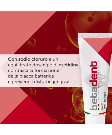  BETADENT Betadent GUMS TOOTHPASTE KIT for sensitive inflamed and irritated gums - Repairs and protects - Anti-plaque and antibacterial action - Delicate non-abrasive formula - 4 x 100 ml - Buy Online on GoSupps.com