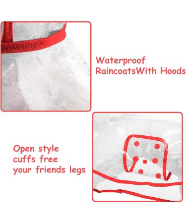 Shop Petcute Waterproof Dog Raincoat with Hood - Transparent PVC Breathable Button Closure | Ideal for Medium & Large Dogs in Red - Buy Online on GoSupps.com