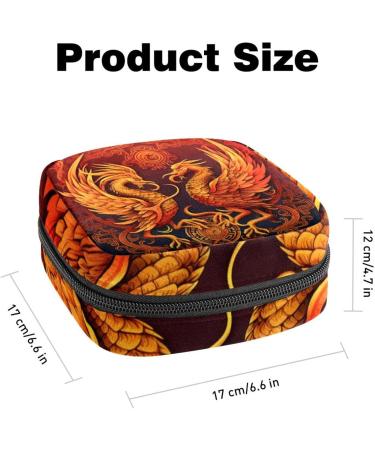 Period Bag - Sanitary Napkin Storage Bag with Chinese Dragon & Phoenix Design | Stylish Tampon Holder for Purse - Buy Online on GoSupps.com