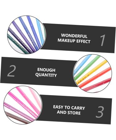 DRESSOOS 18pcs Eyeliner Glitter Liner for Eyes Cosmetics Eye Line Pencils Makeup Kit for Women Abs - Buy Online on GoSupps.com