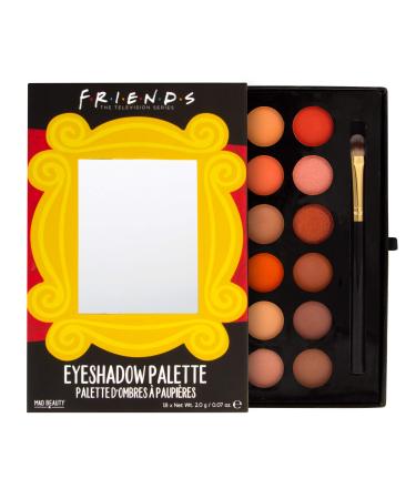 MAD Beauty Friends TV Show Make-Up Eyeshadow Palette with Brush  Gorgeous Neutral Colors for Everyday Beauty Looks and Routines  Easy-to-Use Shades  Warm Nudes  Browns  Oranges