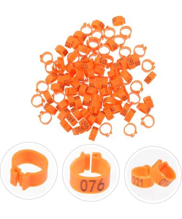 Amosfun 100 Pcs Pigeon Anklet Ring Protector Pigeon Foot Band Clip Foot Ring for Pigeon Baby Xuan Feng Cuff 1.3X1.3CM Orange - Buy Online on GoSupps.com