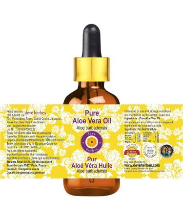 Deve Herbes Pure Aloe Vera Oil (5ml) - Premium Aloe Barbadensis with Glass Dropper for Skin & Hair Care | Shop Internationally - Buy Online on GoSupps.com