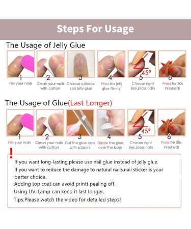 WOOXDYUK Nail Art Set - 24 Medium French Tip Press-On Nails with Jelly Glue Nail Rub Alcohol Pack & Remover | Perfect for Stunning Nail Designs - Buy Online on GoSupps.com