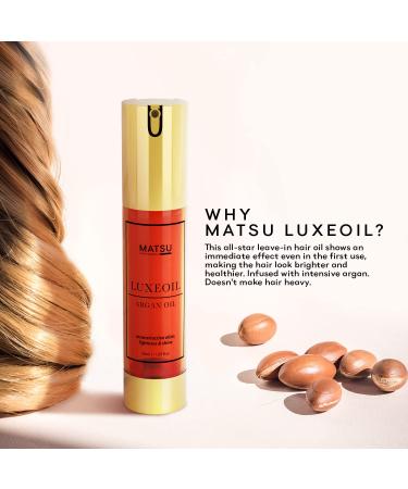 Matsu Luxeoil Argan Oil Treatment - Adds Shine, Controls Frizz - 50mL Travel & Home Size - Buy Online on GoSupps.com