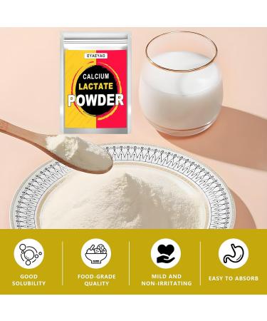 Calcium Lactate Powder 8 oz 100% Pure Calcium Lactate Food-Grade Helps Neutralize Food Acidity Keeps Food Fresh for Dairy Products Breads Pastries Ice Cream Jellies and More (8 Ounces) 8 Ounce (Pack of 1) - Buy Online on GoSupps.com