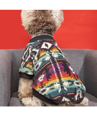 Yaodhaod XL Multicolored Dog Sweater - Ultra Soft Fleece Winter Clothing for Small Dogs | Ethnic Style Thermal Puppy Sweatshirt - Buy Online on GoSupps.com