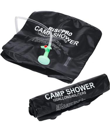 RISEPRO 10 Gallons Solar Shower Bag for Camping & Hiking - Hot Water with Temperature Gauge - 40L Outdoor Solar Heating Shower - Buy Online on GoSupps.com