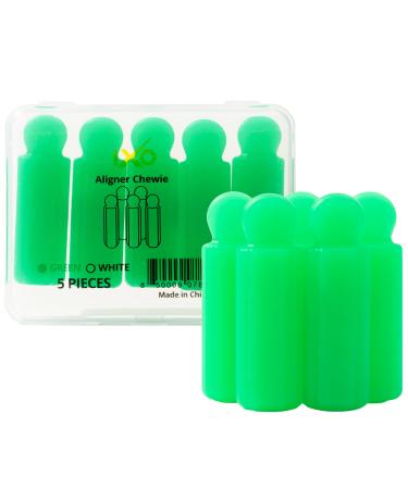 IXO Aligner Seater Chewies with Grip Handle for Invisalign Trays - 5-Pack Mint Scent with Storage Case Mint Scent - 5 Pack (Case)