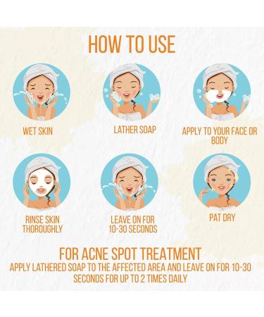 All-Natural Turmeric Soap Bar for Face & Body - Reduces Acne Brightens Scars - 4 oz Made in USA - 2 Pack - Buy Online on GoSupps.com