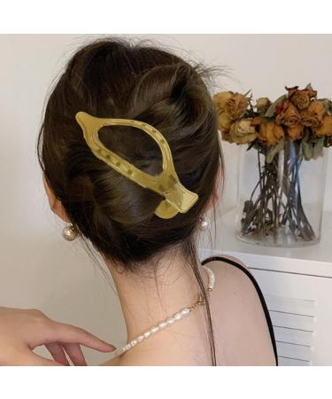 Streysisl Ponytail Decorative Hair Clip Ponytail Duckbill Hairpin | Long Hair Clips for Styling - Long Hair Shower Clips for Teen Girls Women Styling Translucent olive green - Buy Online on GoSupps.com