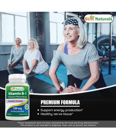 Best Naturals Vitamin B1 as Thiamine Mononitrate 100 mg & Vitamin B12 6000 mcg - Buy Online on GoSupps.com
