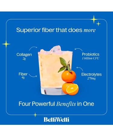 Daily Fiber Supplement Bundle with Collagen Probiotics & Electrolytes Strawberry Lemonade & Orange Yuzu Mandarin Flavors Supports Digestive Health Gut Balance & Debloating 32 Servings - Buy Online on GoSupps.com