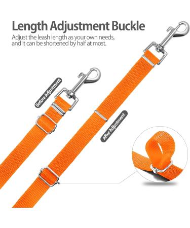 Suplutux 5m Dog Leash - Robust Training Line with D-Carabiner & Grip Pad for Large & Small Dogs - Includes Storage Bags - Orange - Buy Online on GoSupps.com