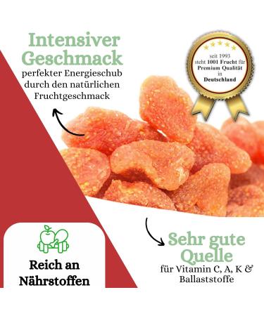  1001 Frucht 1001 Frucht Dried strawberries candied 500g I Dried fruits for yogurt Quark Cereal mix I Dried strawberries as an energy supplier I Candiate fruits for pastry I Top quality - Buy Online on GoSupps.com