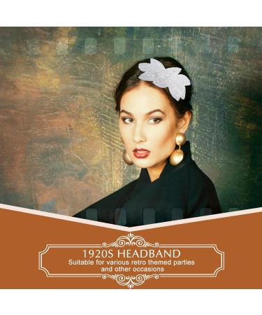 1920s Vintage Flapper Headbands - Leaf & Pearl Women's Hair Accessories | 2 Pack for Costume & Dress - Buy Online on GoSupps.com