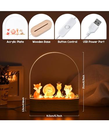 Personalized Otraki Night Light for Babies | Custom Bedside Lamp with Animal Print | Unique USB Baby Gift for Newborns | Ideal Birth Gift for Boys & Girls - Buy Online on GoSupps.com
