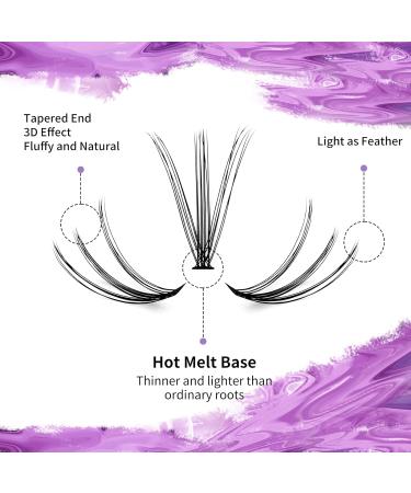 240PCS D Curl Cluster Lashes Extension 10D/20D MIX 12-16mm DIY Eyelashes Extensions - Buy Online on GoSupps.com