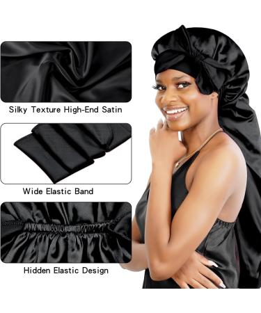 Bonnet Queen Satin Silk Sleeping Cap | Adjustable Night Hair Protection for Curly Long Hair - Mr. Motorship - Buy Online on GoSupps.com