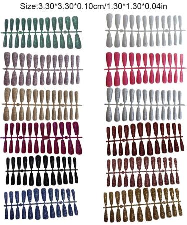 Dajidafu Girls Glitter False Nails Super Shinny Detachable Tips Accessories Press-on Frosted Wearable Full Cover Patches Shop - Buy Online on GoSupps.com