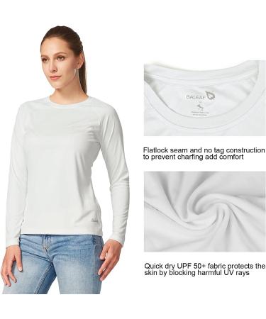 BALEAF Women's UPF50+ Sun Protection Long Sleeve Shirt - Medium, White - Buy Online on GoSupps.com