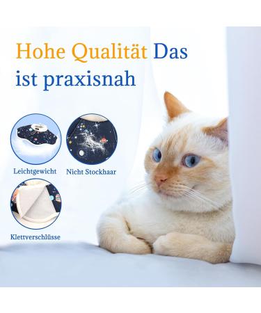 Supet Rewrise Adjustable Hinged Cat Collar - Post-Surgery Recovery Cone for Cats (Cosmic S - Neck: 14-23cm) - Buy Online on GoSupps.com