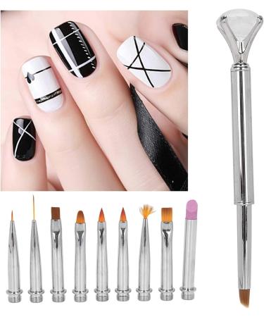 Nail Art Liner Nail Art Painting Pen Fine Craftsmanship Painting Pen DIY Dotting Design for Nail Shop Household(Silver) - Buy Online on GoSupps.com