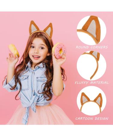 Sibba Shepherd Dog Headband Cute Hat Ears Hairband Animal Caps Headwear Soft Headpieces Costumes Hair Accessories Women Hair Band for Makeup Spa Gifts Cosplay Washing Party(Yellowish brown) - Buy Online on GoSupps.com