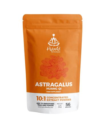 HYBRID HERBS Astragalus | 10:1 Concentrated Extract Powder | Huang Qi | Immune Adrenal Digestive Cardiovascular Support | Adaptogen for Stress Relief | 113 Servings (113g)