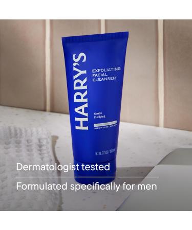 Harry's Exfoliating Face Wash for Men, Gentle Facial Skin Care Products with Volcanic Rock Exfoliant, 7.1 Fl. Oz, Home and Trial and Travel Bundle - Buy Online on GoSupps.com
