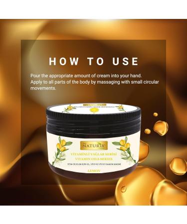 Hand Face & Body Cream with Vitamin C & Lemon | Nourishing Lotion for Normal to Dry Skin | Intensive Moisturizer - Buy Online on GoSupps.com