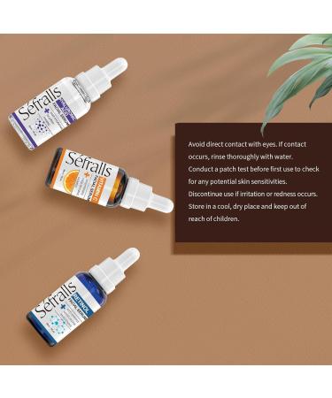 3-Pack Vitamin C Retinol & Hyaluronic Acid Facial Serums - Anti-Aging Hydrating & Firming | Boost Skin Collagen - Buy Online on GoSupps.com