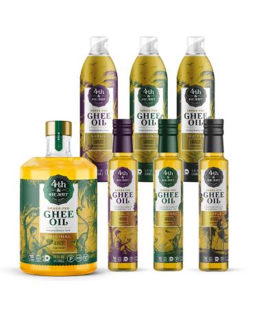 4th & Heart Grass-Fed Ghee Oil - Original 8.5 fl oz (250 ml) | Pure & Nutritious Cooking Oil - Buy Online on GoSupps.com