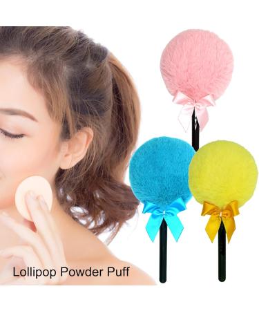 GYORI Reusable Long Hair Powder Puff with Lollipop Handle - Easy Makeup Application in Pink | International Shipping Available - Buy Online on GoSupps.com