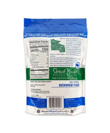 Great River Organic Milling Specialty Buckwheat Flour 22 Ounces - Pack of 4 | Organic Flour - Buy Online on GoSupps.com