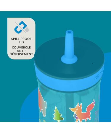 Contigo Leighton Kids Plastic Water Bottle Juniper Forest Harvest 14 oz - Buy Online on GoSupps.com