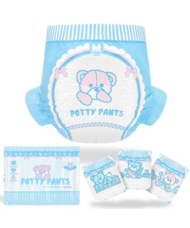 LittleForBig Adult Printed Diapers 10 Pack - Potty Pants (Medium 71-96 CM) Blue M - Buy Online on GoSupps.com
