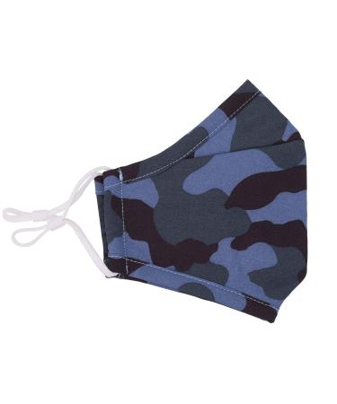 Unisex anti-pollution cloth washable and reusable. 1 Adult - Blue Camo